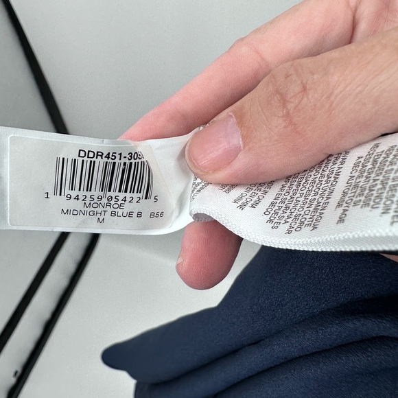 DRESS THE POPULATION Monroe Side Slit Gown Dress Navy Blue NWOT - Picture 8 of 9